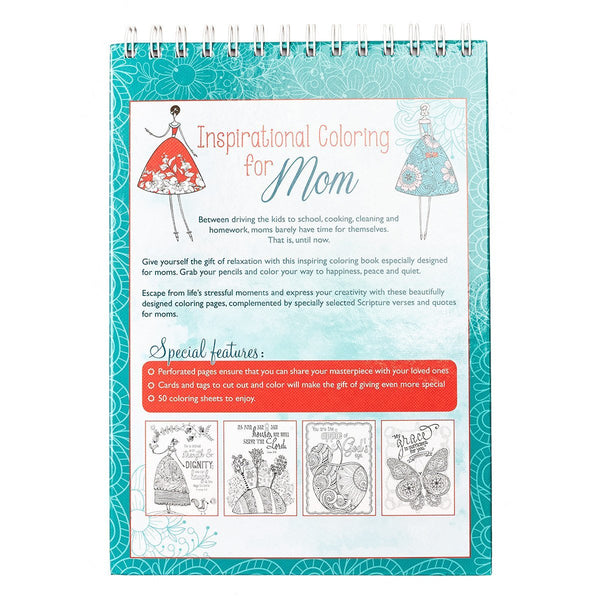 Coloring book for Moms - Christmas gift for aunts sisters, mothers- has gift tags, bookmarks, color cards - Adventacle
