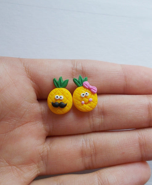 Happy pineapple earring studs - Adventacle