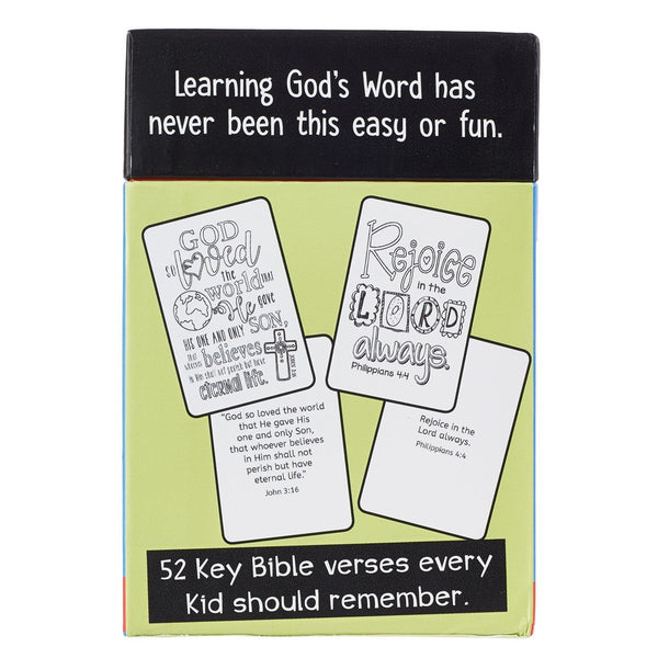 52 Bible Memory Verses Every Kid Should Know Coloring Cards for Kids - Adventacle