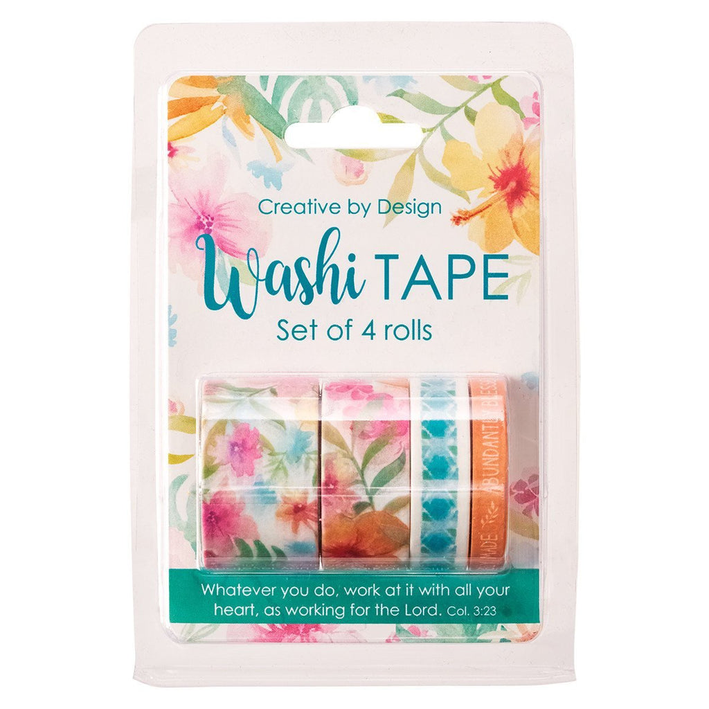 Christian Art Gifts Blossoms of Blessings Washi Tape Set, Creative by  Design Collection: 6006937137820: Arts, Crafts & Sewing 