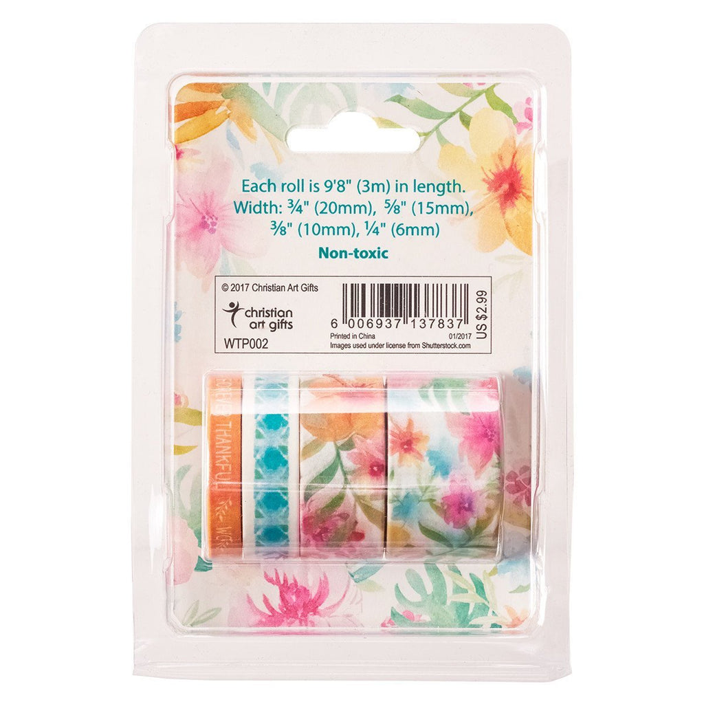  Christian Art Gifts Blossoms of Blessings Washi Tape