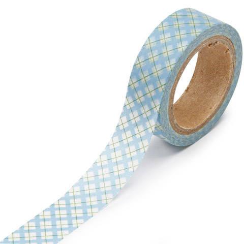 Blue Lattice Washi Tape, 5/8 inches wide, 312 inches long - Washi for July 4th Independence crafts - Cute washi tape -Party packaging washi - Adventacle