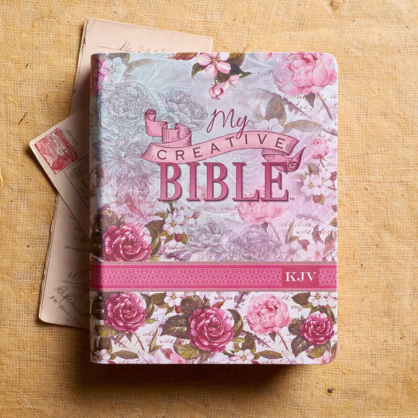 Coloring Bibles for Illustrated Faith Journaling - My Creative bible - Bible Journal - Pink Aqua Brown or Floral Cover - KJV Coloring Bible - Adventacle
