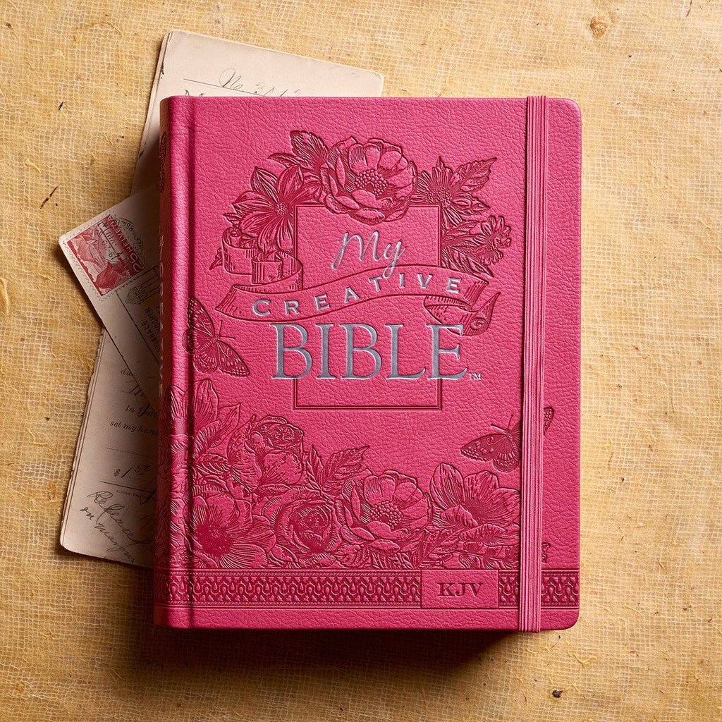 Coloring Bibles for Illustrated Faith Journaling - My Creative bible -  Bible Journal - Pink Aqua Brown or Floral Cover - KJV Coloring Bible