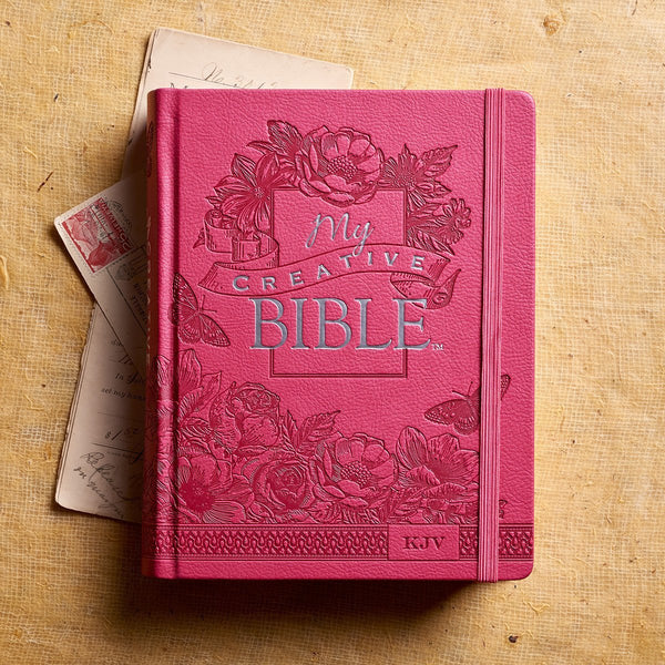Coloring Bibles for Illustrated Faith Journaling - My Creative bible - Bible Journal - Pink Aqua Brown or Floral Cover - KJV Coloring Bible - Adventacle