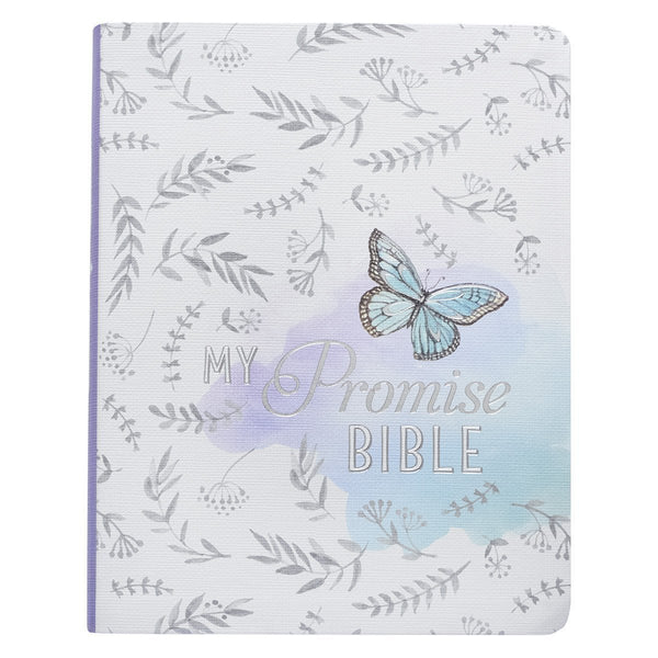 My Promise Bible for Creative Journaling - Blue Cover with Butterfly Leaf Pattern - KJV Journaling Bible - Adventacle