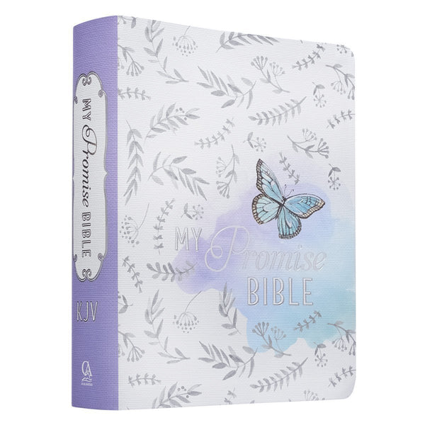 My Promise Bible for Creative Journaling - Blue Cover with Butterfly Leaf Pattern - KJV Journaling Bible - Adventacle