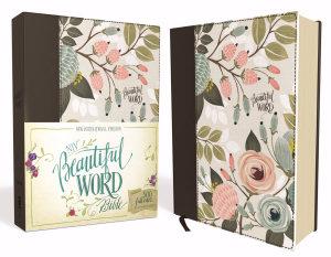 NIV, Beautiful Word Bible, Cloth over Board, Multi-color Floral; 500 Full-Color Illustrated Verses and some blank columns for illustrations - Adventacle