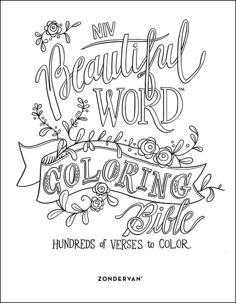 NIV Coloring Bible for Bible Journaling - Beautiful Word Coloring Bible, Hardcover - Adventacle