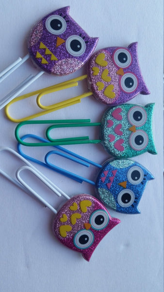 Owl Planner Paper Clips - Bookmark Clip- Planner Accessory - Journal Bookmark - Teacher Gift - Cute Office Supplies - Decorative Paper Clip - Adventacle