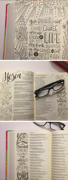 The Message Canvas Journaling Bible -Hardcover Bible - MSG Bible - Wedding Bible - Wedding Guest Sign-in Book - Bible - Adventacle